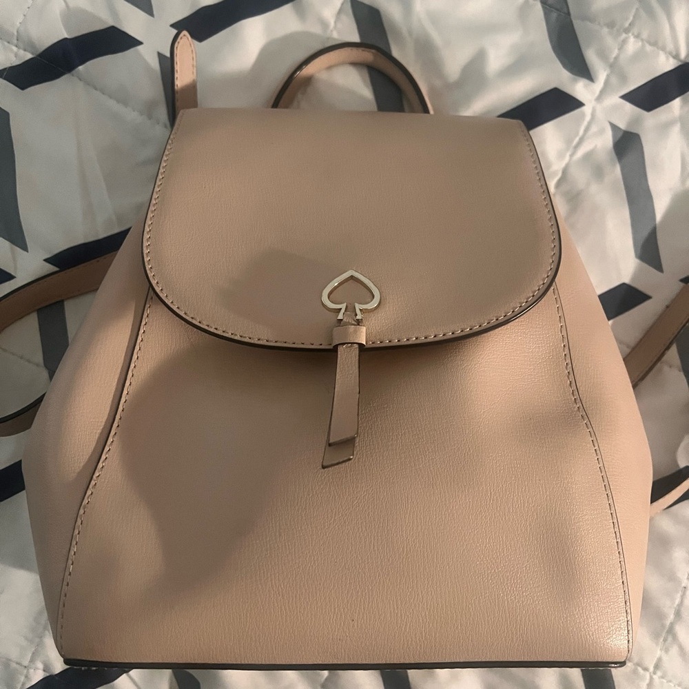 Kate Spade Beige Leather Backpack